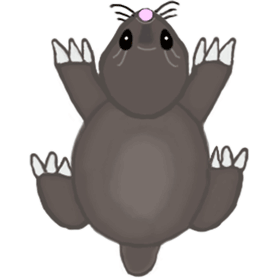 Gif animé taupe creuse